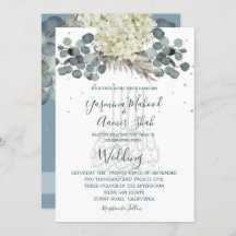 Casamento Elegante de Bismillah Blue Dusty Floral