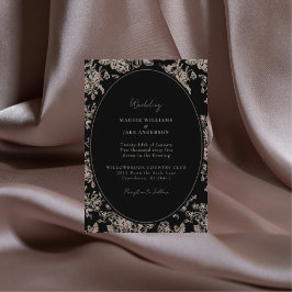 Convites Casamento Elegante de Black & Cream Chinoiserie