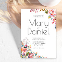 Casamento Elegante de Borda Floral de Blush Waterc