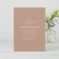 Casamento elegante de cacau com tipografia simples