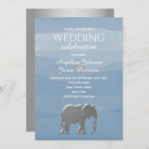 Casamento Elegante de Elefante Azul de Prata