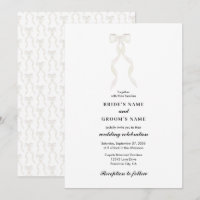 Casamento Elegante de Fita de Arco Branco Formal