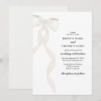 Casamento Elegante de Fita de Arco Branco Formal