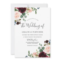 Casamento Elegante De Flores De Blush E Borgonha