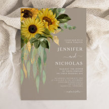 Casamento Elegante de Flores de Girassóis Eucalipt