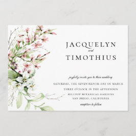 Convites Casamento Elegante de Flores Selvagens