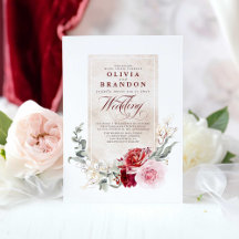Casamento Elegante de Flores Vermelhas e Rosa Bril