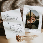 Convites Casamento Elegante de Foto de Arch Moderno Minimal<br><div class="desc">Este é um convite de casamento moderno minimalista com um simples e elegante emparelhamento de fontes. Todas as cores são editáveis // Para itens correspondentes, visite a coleção "EMMA" na loja Sinceramente by Nicole Zazzle. * Se você gosta deste design, mas não o vê disponível para algo que você está...</div>