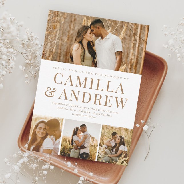 Convites Casamento Elegante de Foto Moderno 4 (Criador carregado)