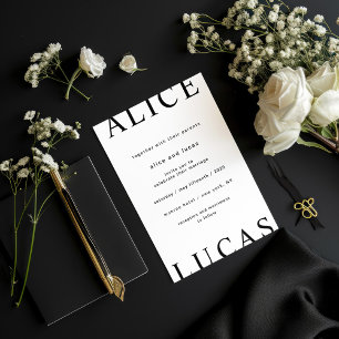 Convites casamento elegante de layout ultra moderno