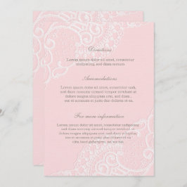 Convites Casamento Elegante de Locais de Vintage Chic Rosa