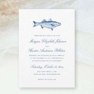 Convites Casamento Elegante De Marinhos De Pesca De Bass