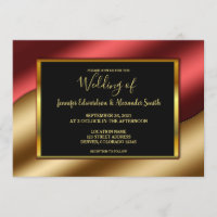 Casamento elegante de ouro vermelho de luxo modern