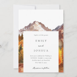 Convites Casamento Elegante de outono