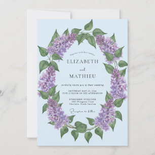 Convites Casamento Elegante de Primavera com Lavanda