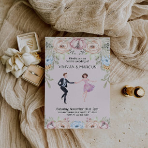 Convites Casamento 🌸 Elegante de Rosa: Um Romance Eterno