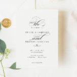 Convites Casamento Elegante de Script de Caligrafia Sofisti<br><div class="desc">Convite De Casamento De Script De Caligrafia Elegante E Sofisticada</div>