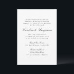 Convites Casamento Elegante de Script Tradicional Clássico<br><div class="desc">Convite para Casamento Elegante de Script Tradicional de Script Clássico Formal</div>