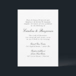 Convites Casamento Elegante de Script Tradicional Clássico<br><div class="desc">Convite para Casamento Elegante de Script Tradicional de Script Clássico Formal</div>