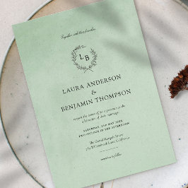 Convites Casamento Elegante De Textura De Mint Velvet