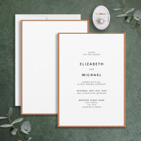 Casamento Elegante De Tipografia Laranja E Branca