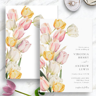 Convites Casamento Elegante de Tulipas