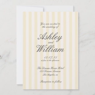 Convites Casamento Elegante de Vintage Amarelo