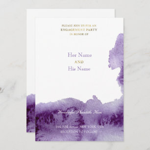 Convites Casamento Elegante De Vintage Ultra Violet