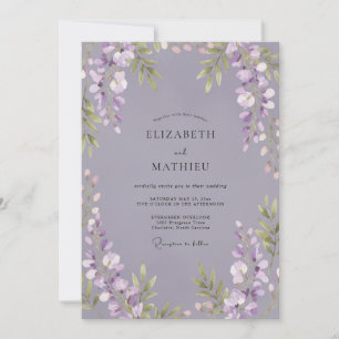 Convites Casamento Elegante de Wisteria de Ámora