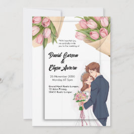 Convites Casamento Elegante design atemporal e romântico