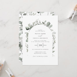 Convites Casamento elegante e botânico Eucalyptus