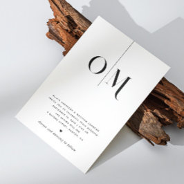 Convites Casamento elegante e elegante e branco e minimalis