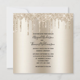 Convites Casamento Elegante e Moderno com Brilho de Champan