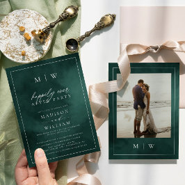 Convites Casamento Elegante Elegante Emerald Green