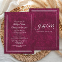 Casamento Elegante em Veludo Burgundy com Monogram