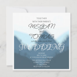Convites Casamento Elegante entre Montanhas Azuis e Cinzas