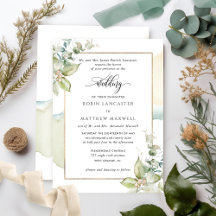 Casamento Elegante Eucalyptus com Aquarela e Verde