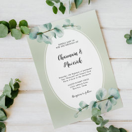 Convites Casamento Elegante Eucalyptus folha Greenery