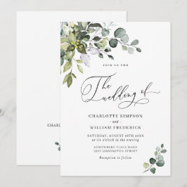 Convites Casamento Elegante Eucalyptus Greenery