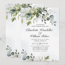 Convites Casamento Elegante Eucalyptus Greenery