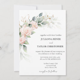Convites Casamento Elegante Eucalyptus Greenery