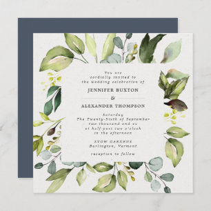 Convites Casamento Elegante Eucalyptus Greenery