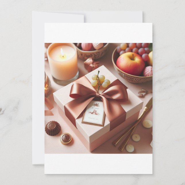 Convites Casamento Elegante Favoritos e presentes para Memó (Frente)