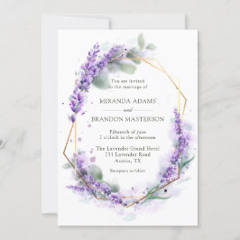 Convites Casamento Elegante Floral da Lavanda Rustic Boho