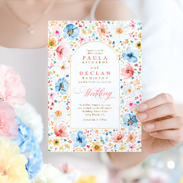 Convites Casamento Elegante Floral Floral do Jardim das Pra