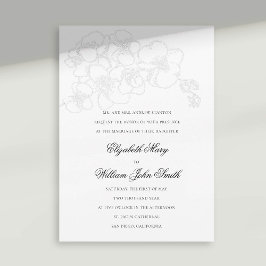 Convites Casamento Elegante Formal De Orquídea Branca