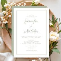 Casamento Elegante Formal em Verde Oliva com Letra