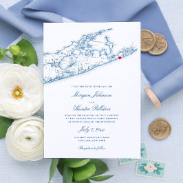 Convites Casamento Elegante Hamptons Montauk
