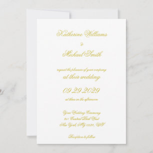 Convites Casamento Elegante Ilha Citrino Amarelo Script
