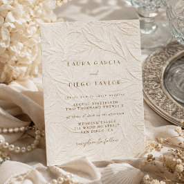 Convites Casamento Elegante Marfim